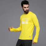 Men Yellow Typography Printed Slim Fit T-shirt