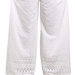 Women's White Coloured Palazzo Pants
