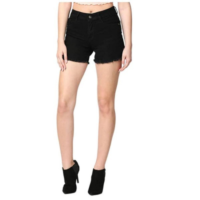 Women Washed Slim Fit Denim Stretchable Shorts